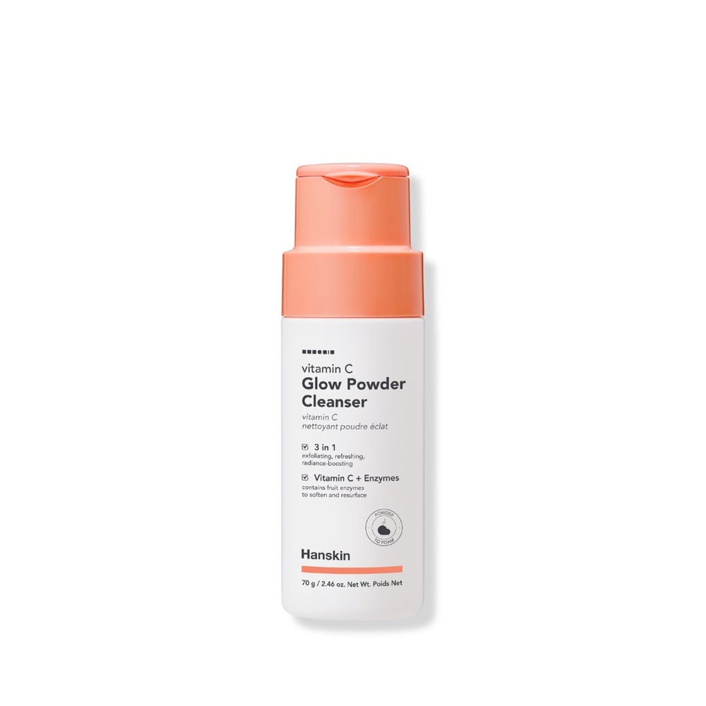 Hanskin Vitamin C Glow Powder Cleanser - Orange & White